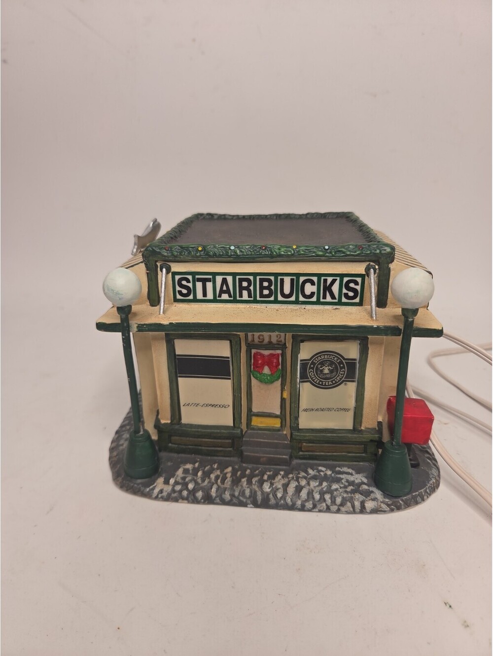 RARE Vintage Starbucks Coffee Store Pike Place Fish Market Christmas House 1999